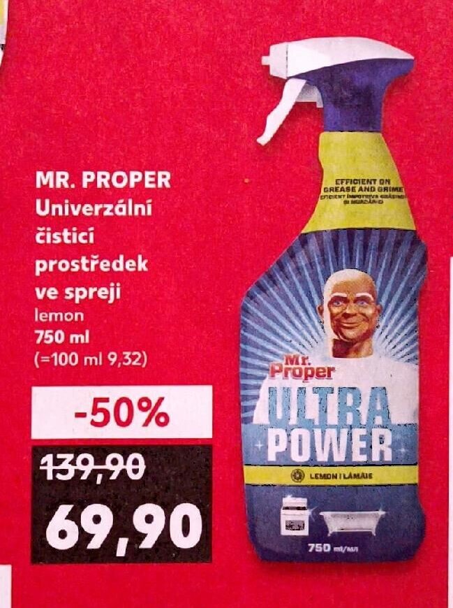 MR. PROPER Univerzální čisticí prostředek ve spreji lemon 750 ml
