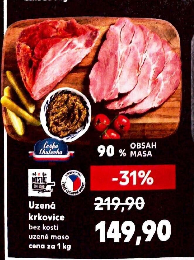 Uzená krkovice bez kosti