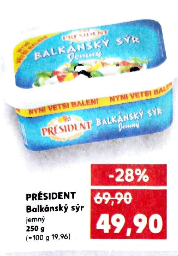PRÉSIDENT Balkánský sýr jemný 250 g