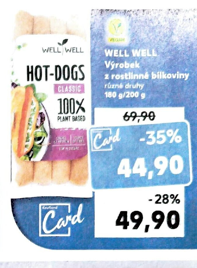 WELL WELL Výrobek z rostlinné bílkoviny 180 g / 200 g