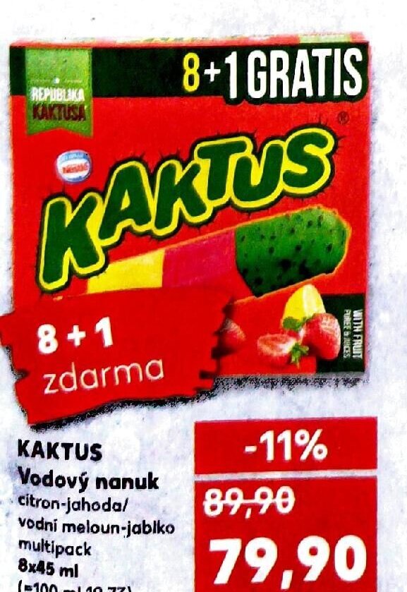 KAKTUS Vodový nanuk 8x45 ml