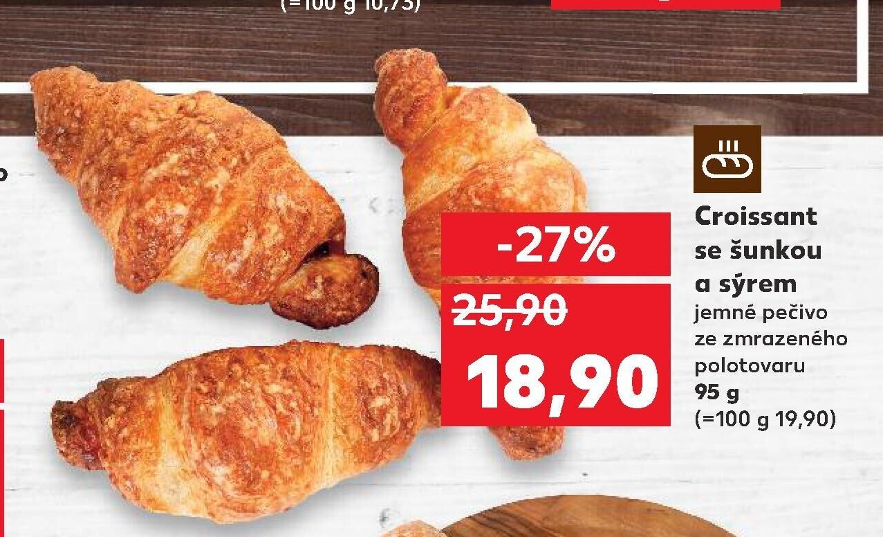 Croissant se šunkou a sýrem