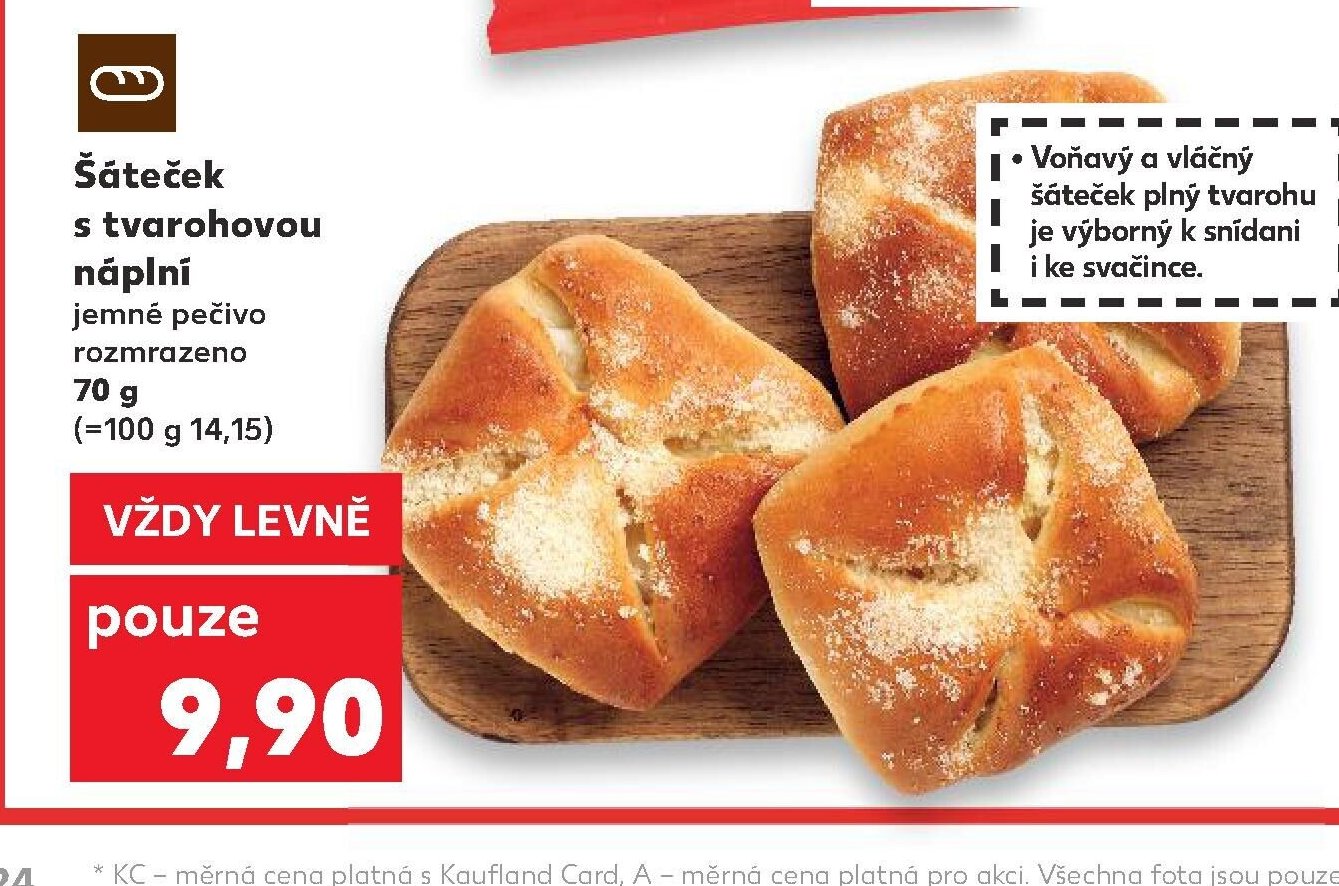 Šáteček s tvarohovou náplní