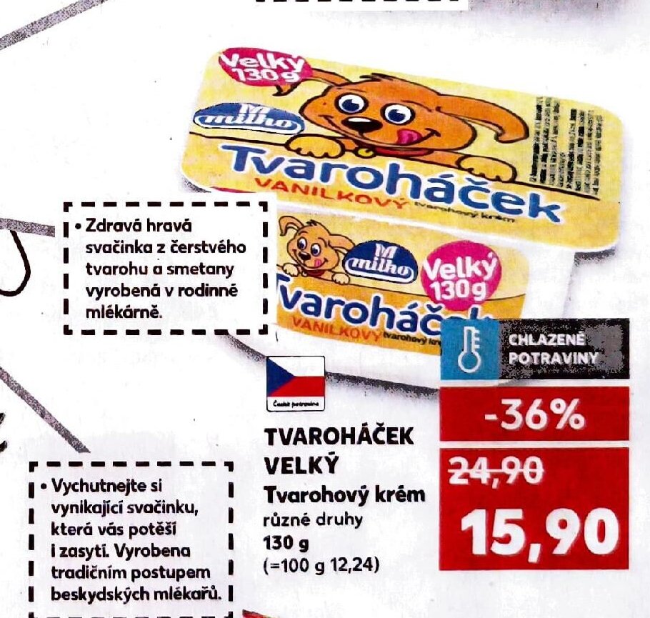 Milho Tvaroháček vanilkový 130 g