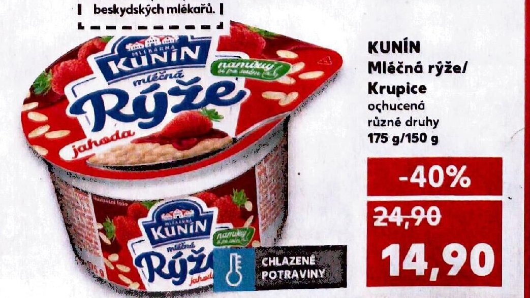 Kunín Mléčná rýže/Krupice ochucená 175 g/150 g