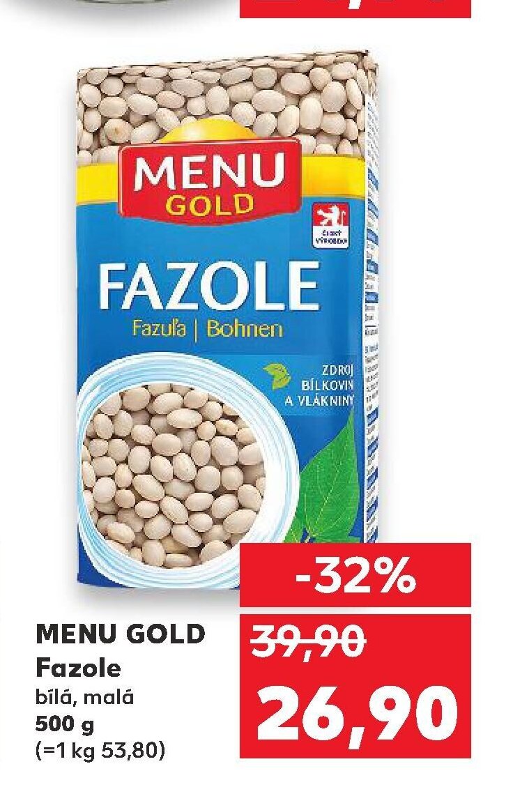 MENU GOLD Fazole bílá