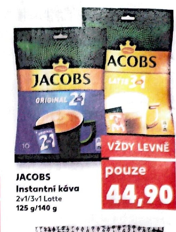 Jacobs Instantní káva 2v1/3v1 Latte