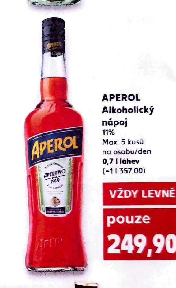 APEROL Alkoholický nápoj