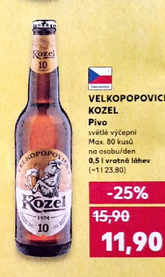Velkopopovický Kozel Pivo