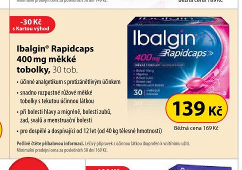 Ibalgin Rapidcaps 400 mg měkké tobolky, 30 tob.