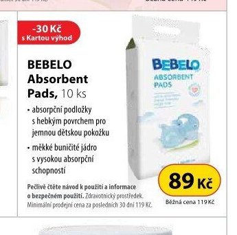 BEBELO Absorbent Pads, 10 ks