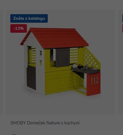 SMOBY Domeček Nature s kuchyní