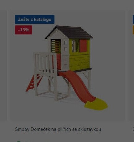 Smoby Domeček na pilířích se skluzavkou