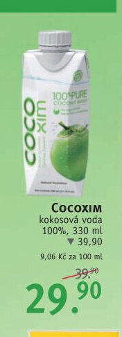 COCOXIM kokosová voda 100%, 330 ml