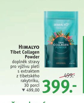 HIMALYO Tibet Collagen Powder doplněk stravy pro výživu pleti s extraktem z tibetského rakytníku, 30 porcí