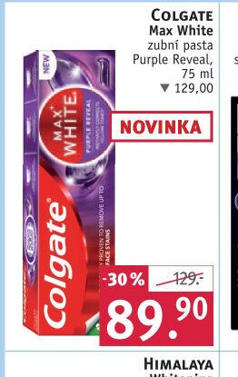 COLGATE Max White zubní pasta Purple Reveal, 75 ml