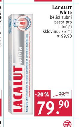 LACALUT White bělící zubní pasta pro silnější sklovinu, 75 ml