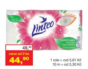 Linteo Care & Comfort toaletní papír - Barvy a laky drogerie aktualniletaky.eu