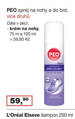 PEO sprej na nohy a do bot