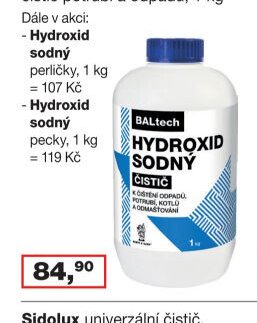 BALTECH Hydroxid sodný čistič potrubí a odpadů, 1 kg