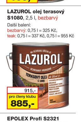 LAZUROL olej terasový S1080