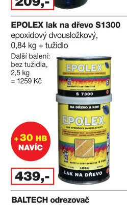 EPOLEX lak na dřevo S1300