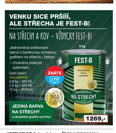 FEST-B na střechy - Barvy a laky drogerie aktualniletaky.eu