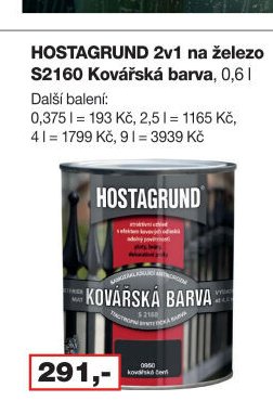 HOSTAGRUND 2v1 na železo S2160 Kovářská barva - Barvy a laky drogerie aktualniletaky.eu
