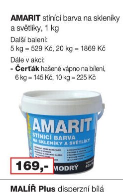 AMARIT stínící barva na skleníky a světlíky, 1 kg