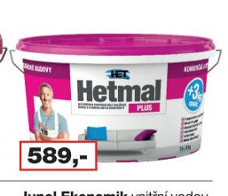 Hetmal Plus interiérová disperzní bílá krycí barva