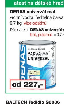 DENAS univerzál mat - Barvy a laky drogerie aktualniletaky.eu