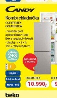 CANDY Kombi chladnička CCE4T618EX - Planeo aktualniletaky.eu