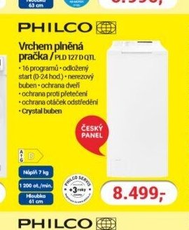 Vrchem plněná pračka PLD 127 D QTL - Planeo aktualniletaky.eu