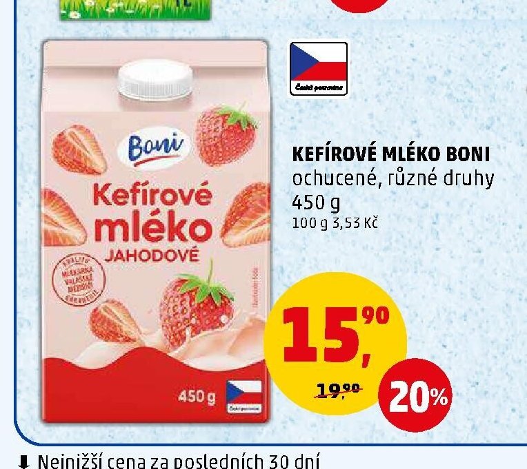 KEFÍROVÉ MLÉKO BONI ochucené, různé druhy 450 g - Penny Market aktualniletaky.eu