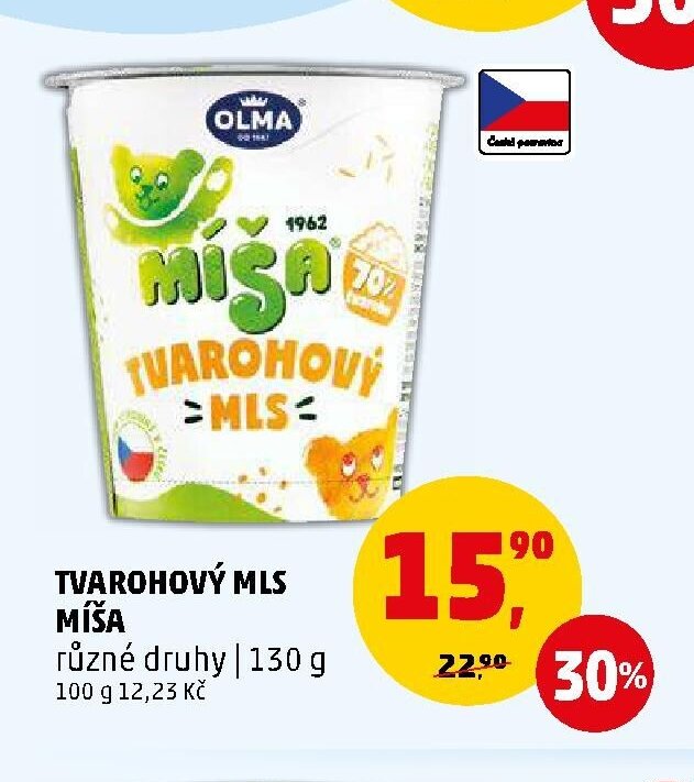 Tvarohový mls Míša různé druhy 130 g - Penny Market aktualniletaky.eu