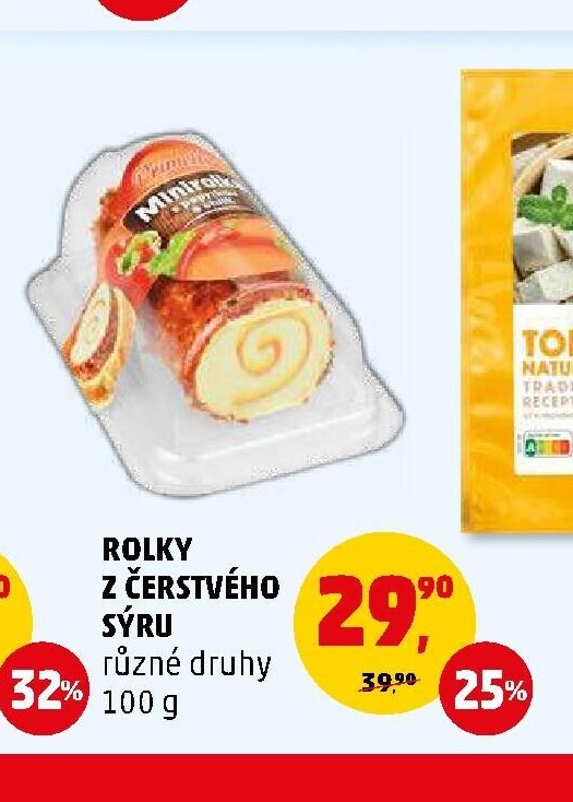 Rolky z čerstvého sýru různé druhy 100 g - Penny Market aktualniletaky.eu