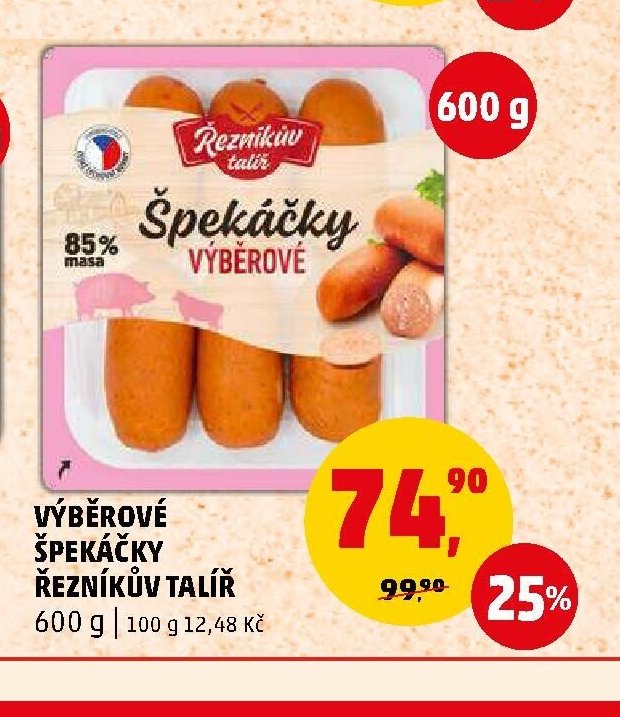 Výběrové špekáčky Řezníkův talíř - Penny Market aktualniletaky.eu