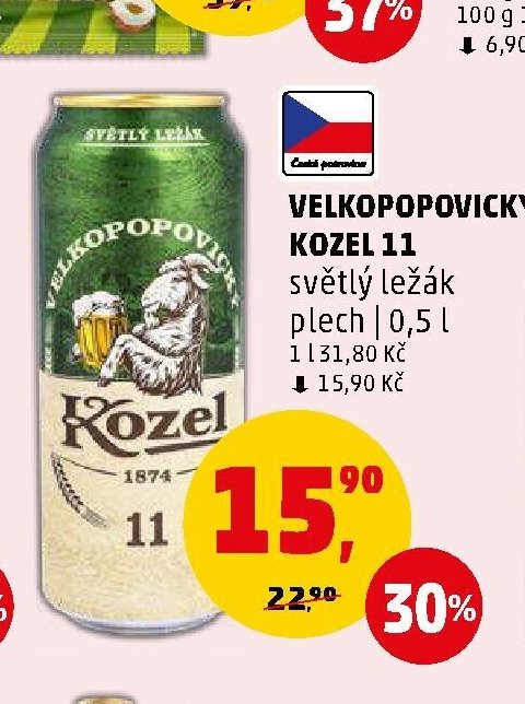 VELKOPOPOVICKÝ KOZEL 11 světlý ležák plech - Penny Market aktualniletaky.eu