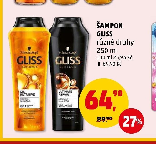 ŠAMPON GLISS různé druhy - Penny Market aktualniletaky.eu