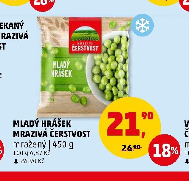 Mladý hrášek mražený Čerstvost - Penny Market aktualniletaky.eu