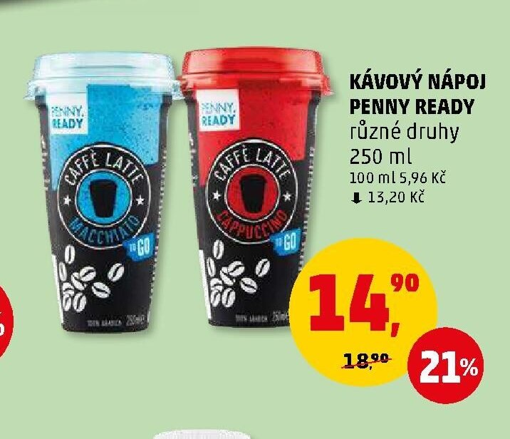 Kávový nápoj Penny Ready - Penny Market aktualniletaky.eu