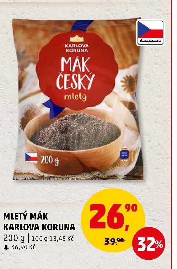 Mletý mák Karlova Koruna 200 g - Penny Market aktualniletaky.eu