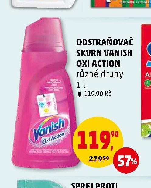 Odstraňovač skvrn Vanish Oxi Action - Penny Market aktualniletaky.eu