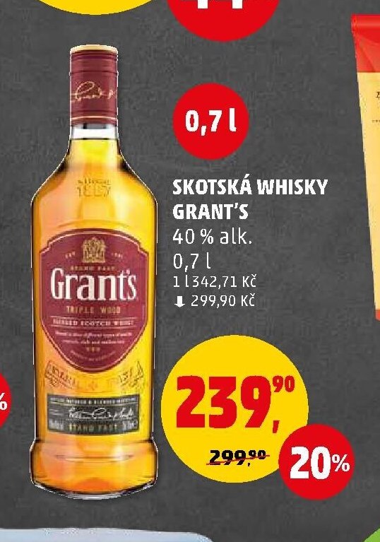SKOTSKÁ WHISKY GRANT'S 40% alk. 0,7 l - Penny Market aktualniletaky.eu