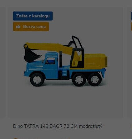 Dino TATRA 148 BAGR 72 CM modrožlutý