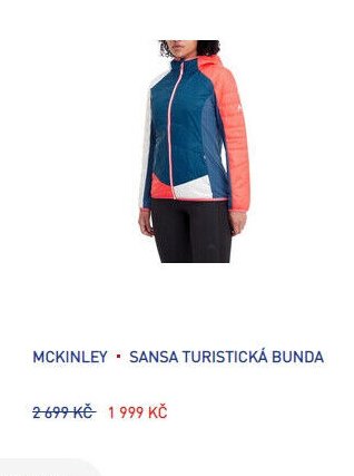 MCKINLEY SANSA TURISTICKÁ BUNDA