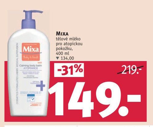 Mixa tělové mléko pro atopickou pokožku, 400 ml