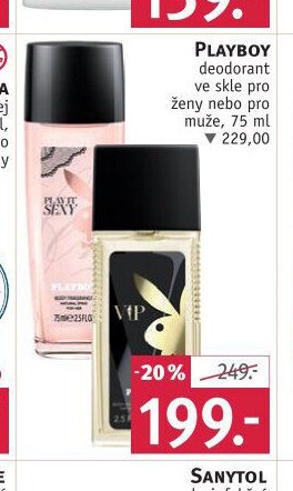 Playboy deodorant ve skle pro ženy nebo pro muže, 75 ml