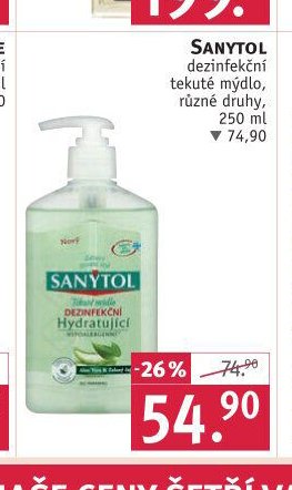 Sanytol dezinfekční tekuté mýdlo, různé druhy, 250 ml