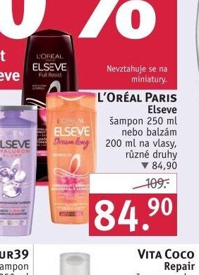 L'Oréal Paris Elseve šampon nebo balzám 200 ml na vlasy, různé druhy